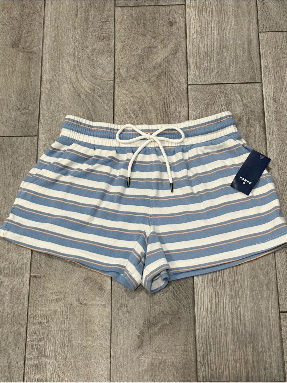 Parke x Target Blue/Orange Striped Shorts Size Small